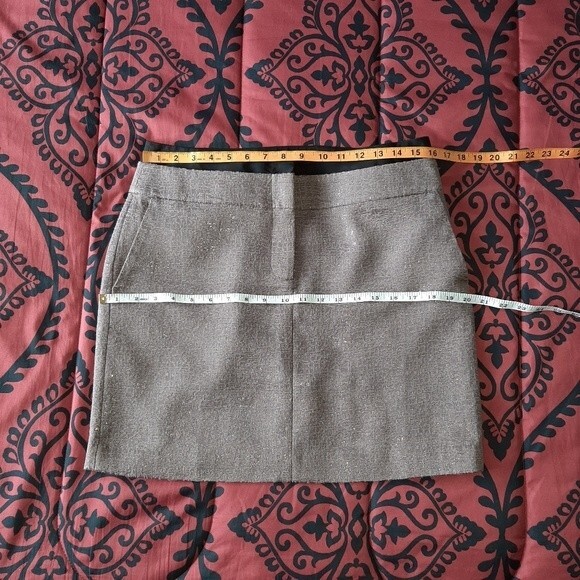 Ann Taylor Loft Brown Tones Skirt Front Zipper Size 8 - Picture 9 of 14